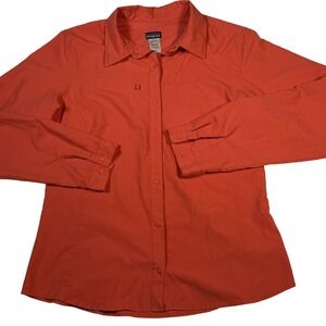 Patagonia Women's Sol Patrol Long Sleeve Button Up Shirt Sun Protection Size 10